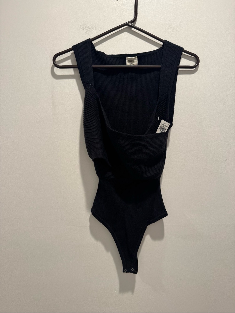Abercrombie & Fitch Black Ribbed Bodysuit NWT